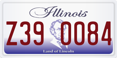 IL license plate Z390084