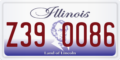 IL license plate Z390086