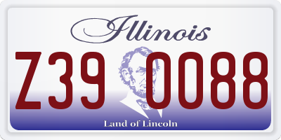 IL license plate Z390088