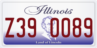 IL license plate Z390089