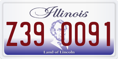 IL license plate Z390091