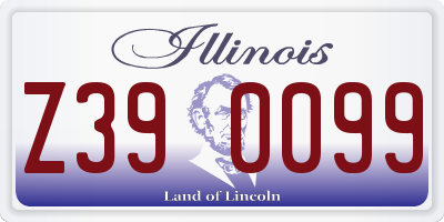 IL license plate Z390099