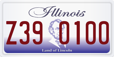 IL license plate Z390100