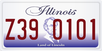 IL license plate Z390101