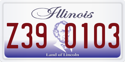 IL license plate Z390103