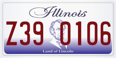IL license plate Z390106