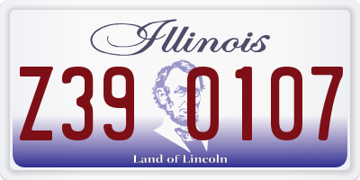 IL license plate Z390107