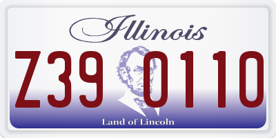 IL license plate Z390110