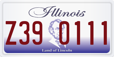 IL license plate Z390111