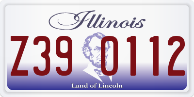 IL license plate Z390112