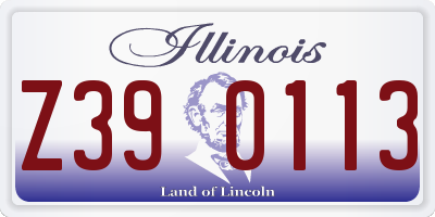 IL license plate Z390113