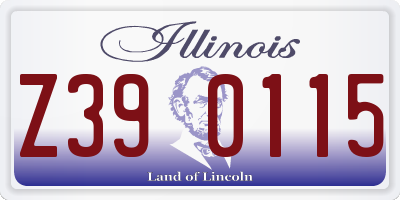 IL license plate Z390115