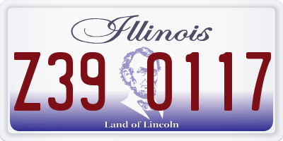 IL license plate Z390117