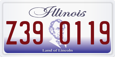 IL license plate Z390119