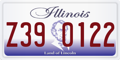 IL license plate Z390122