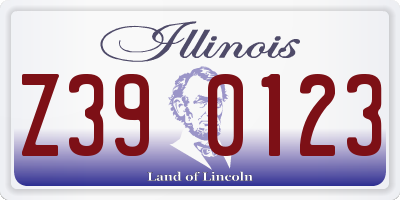 IL license plate Z390123