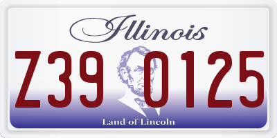 IL license plate Z390125