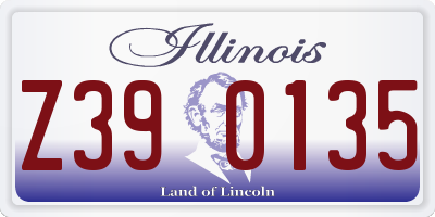 IL license plate Z390135