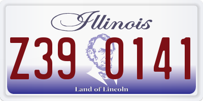 IL license plate Z390141