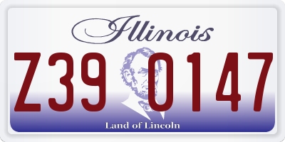 IL license plate Z390147