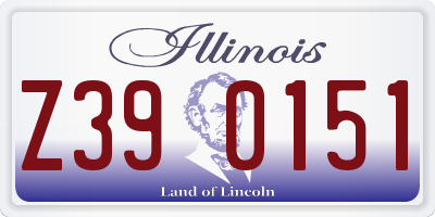 IL license plate Z390151