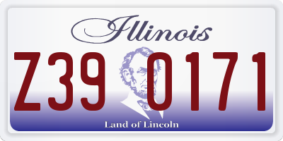 IL license plate Z390171