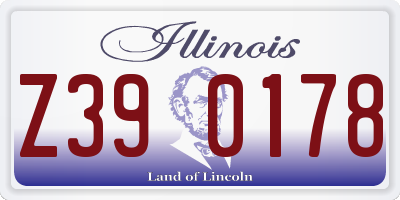 IL license plate Z390178
