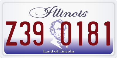 IL license plate Z390181