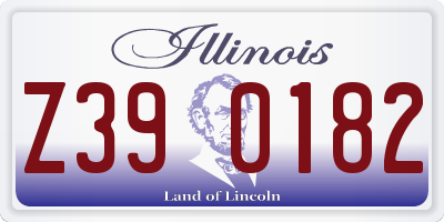 IL license plate Z390182