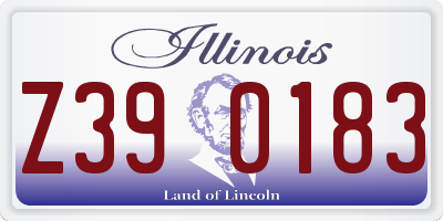 IL license plate Z390183