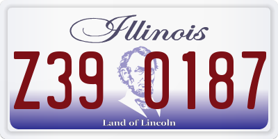 IL license plate Z390187
