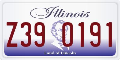 IL license plate Z390191