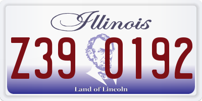 IL license plate Z390192