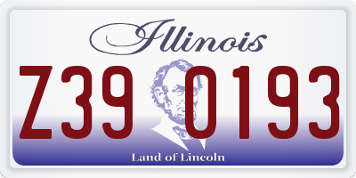 IL license plate Z390193