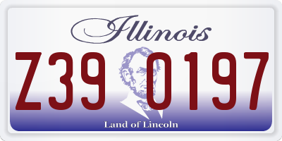IL license plate Z390197