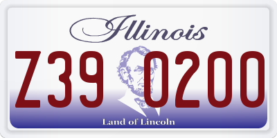 IL license plate Z390200