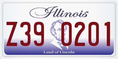 IL license plate Z390201