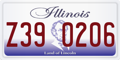 IL license plate Z390206