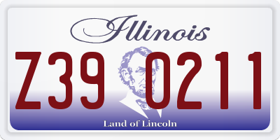 IL license plate Z390211