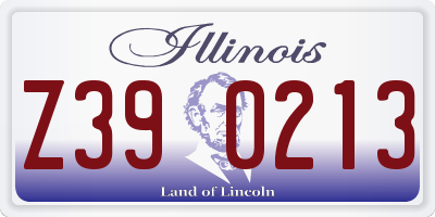 IL license plate Z390213