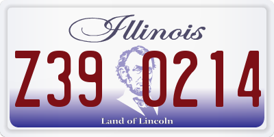 IL license plate Z390214