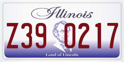 IL license plate Z390217