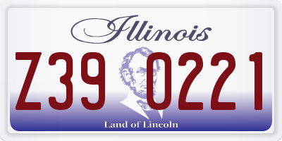 IL license plate Z390221