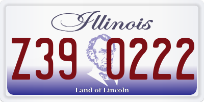 IL license plate Z390222