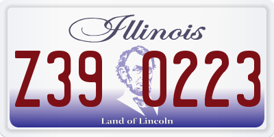 IL license plate Z390223