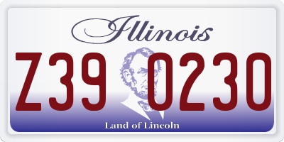IL license plate Z390230
