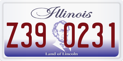 IL license plate Z390231
