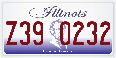 IL license plate Z390232