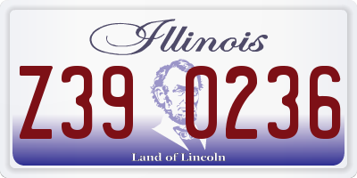 IL license plate Z390236