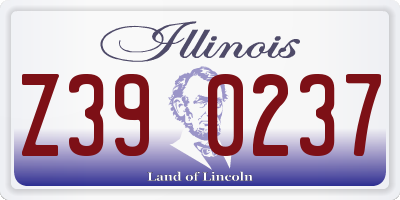 IL license plate Z390237